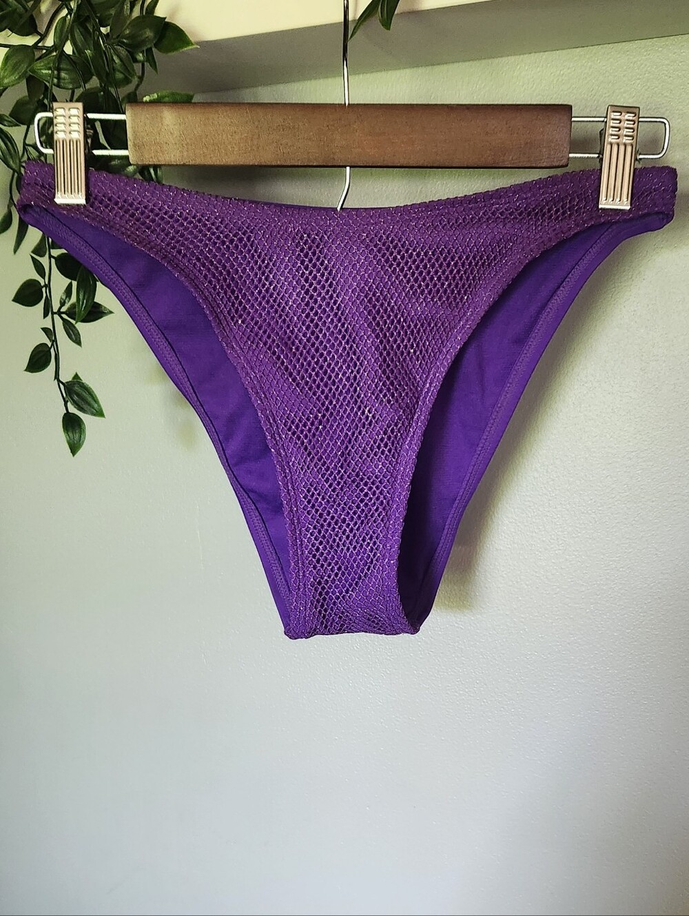 Glittery Bikini Bottoms - Vibrant Purple XS 0-2